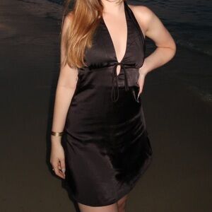 Black Mini Haltered dress